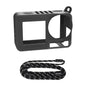 For DJI Osmo Action 5 Pro Sunnylife Silicone Protective Case Scratch-proof Camera Cover with Lanyard (Black)