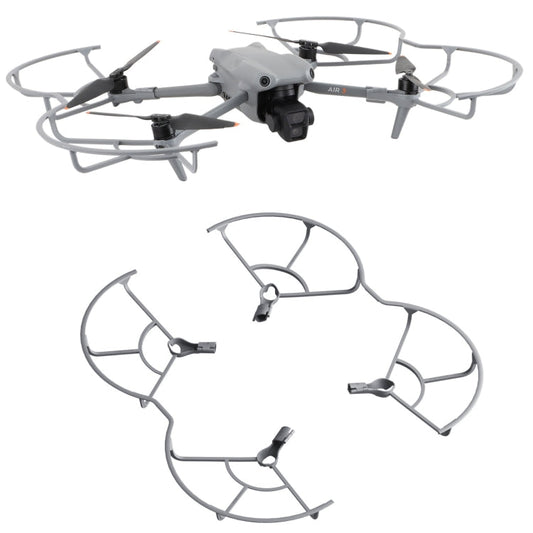 For DJI Air 3S / 3 Sunnylife Propellers Guard Protector Integrated Shielding Rings Quick Release Anti-Collision Props Safe Ring (Grey)