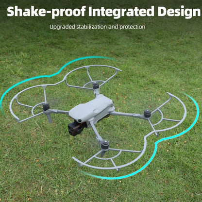 For DJI Air 3S / 3 Sunnylife Propellers Guard Protector Integrated Shielding Rings Quick Release Anti-Collision Props Safe Ring (Grey)