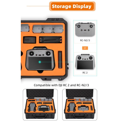 For DJI Air 3S / 3 Sunnylife Safety Carrying Case Large Capacity Waterproof Shock-proof Hard Travel Case (Black)