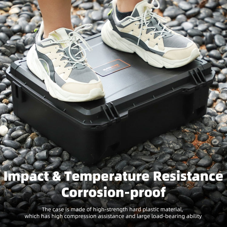 For DJI Air 3S / 3 Sunnylife Safety Carrying Case Large Capacity Waterproof Shock-proof Hard Travel Case (Black)