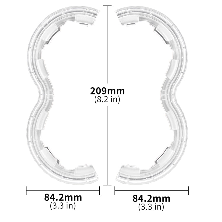 For DJI Avata 2 STARTRC Central Control TPU Protective Guard Anti-collision Ring Cover (Transparent)