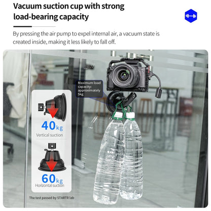For DJI OSMO Pocket 3 STARTRC Suction Cup Holder Expansion Adapter Bracket (Black)