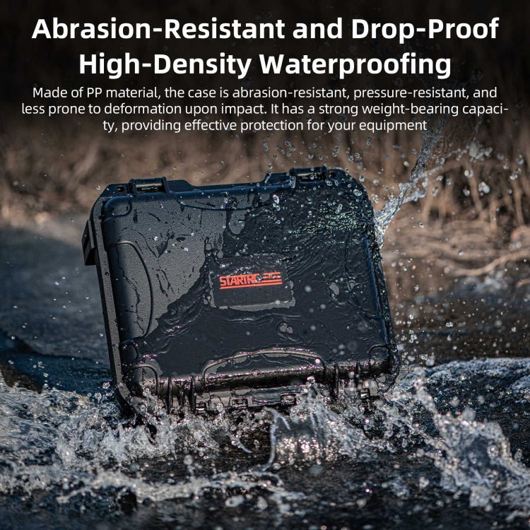 For DJI Osmo Action 5 Pro STARTRC Waterproof EVA ABS Dual-layer Suitcase Storage Box (Black)