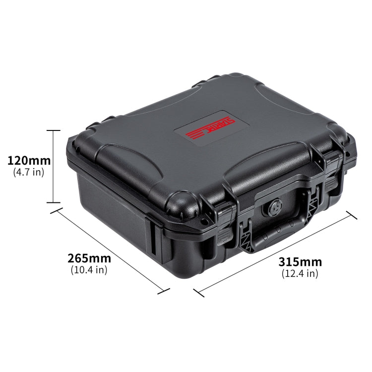 For DJI Osmo Action 5 Pro STARTRC Waterproof EVA ABS Dual-layer Suitcase Storage Box (Black)