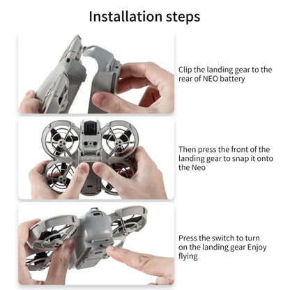 For DJI Neo STARTRC LED Light Heightened Landing Gear Training Rack (Grey)