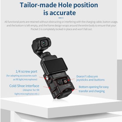 Pour DJI OSMO Pocket 3 STARTRC Support de montage fixe multifonctionnel et adaptateur d'extension (Noir)