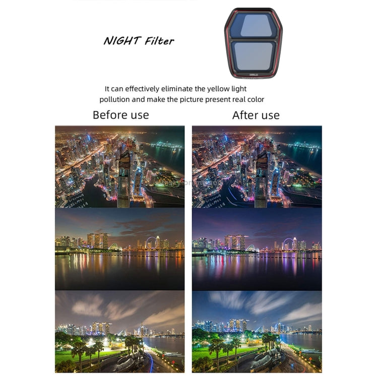 Pour le filtre d'objectif de réduction de la pollution lumineuse STARTRC NIGHT pour DJI Air 3S