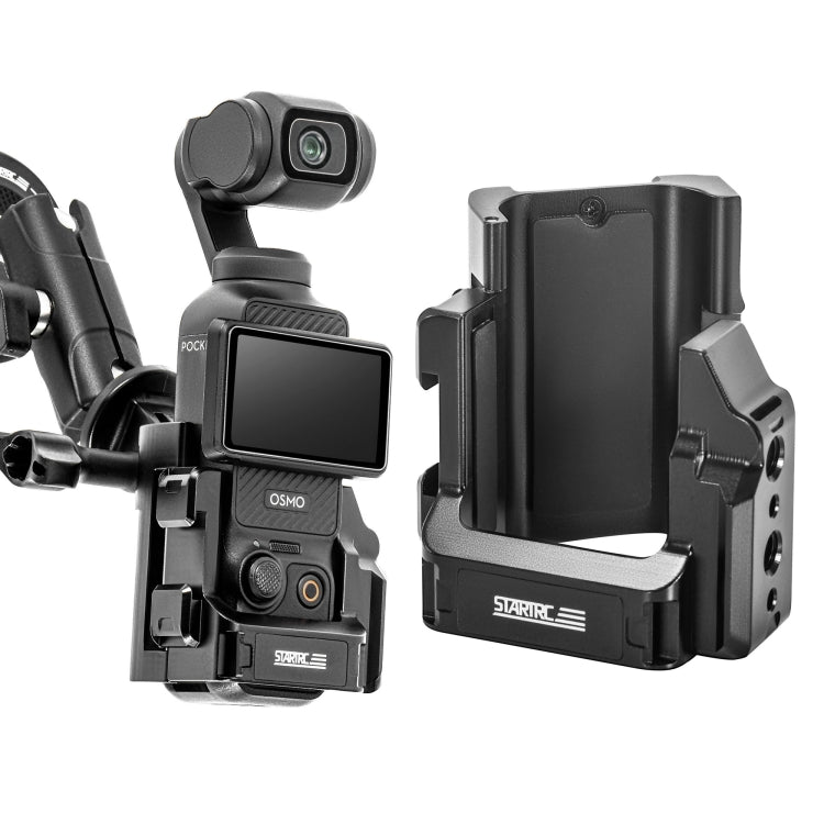 For DJI OSMO Pocket 4 / 3 STARTRC Metal Protection Frame Cage Expansion Adapter Bracket (Black)