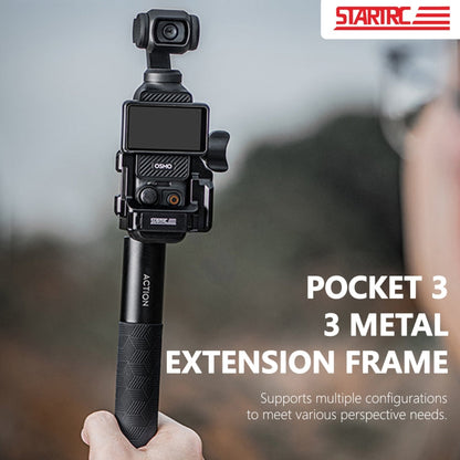 For DJI OSMO Pocket 4 / 3 STARTRC Metal Protection Frame Cage Expansion Adapter Bracket (Black)