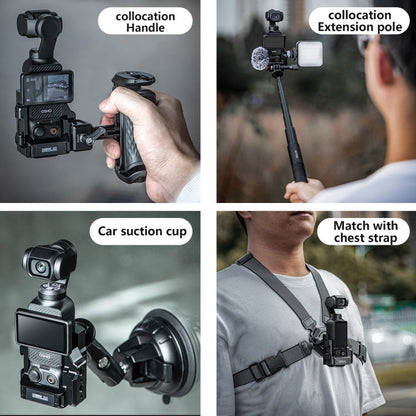 For DJI OSMO Pocket 4 / 3 STARTRC Metal Protection Frame Cage Expansion Adapter Bracket (Black)
