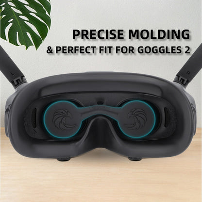 For DJI Goggles 2 / Goggles 3 Lens Cover Dust-proof VR Lens Silicone Case Soft Protector (Black)