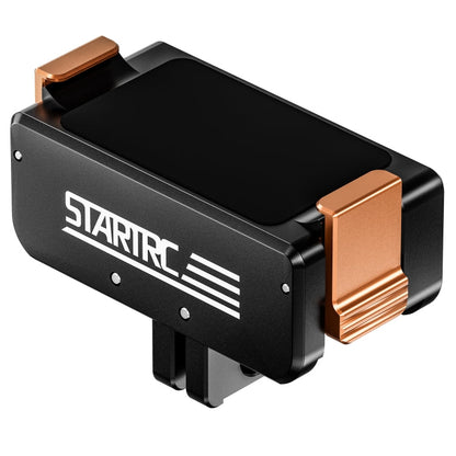 For DJI Osmo Action 5 Pro / 4 / 3 STARTRC Metal Quick Adapter Magnetic Foldable Extension Bracket (Black+Orange)