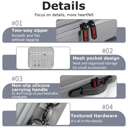 For DJI Neo STARTRC Shoulder PU Storage Bag Handbag (Grey)
