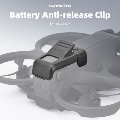 For DJI Avata 2 Sunnylife Battery Anti-release Buckle Clip Lock-up Anti-falling Battery Safety Lock Buckle Guard (Black)