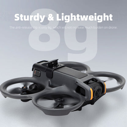 For DJI Avata 2 Sunnylife Battery Anti-release Buckle Clip Lock-up Anti-falling Battery Safety Lock Buckle Guard (Black)
