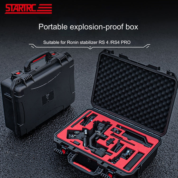 Pour DJI RS4/ RS4 Pro STARTRC Valise Portable Étanche et Antichoc en ABS (Noir)