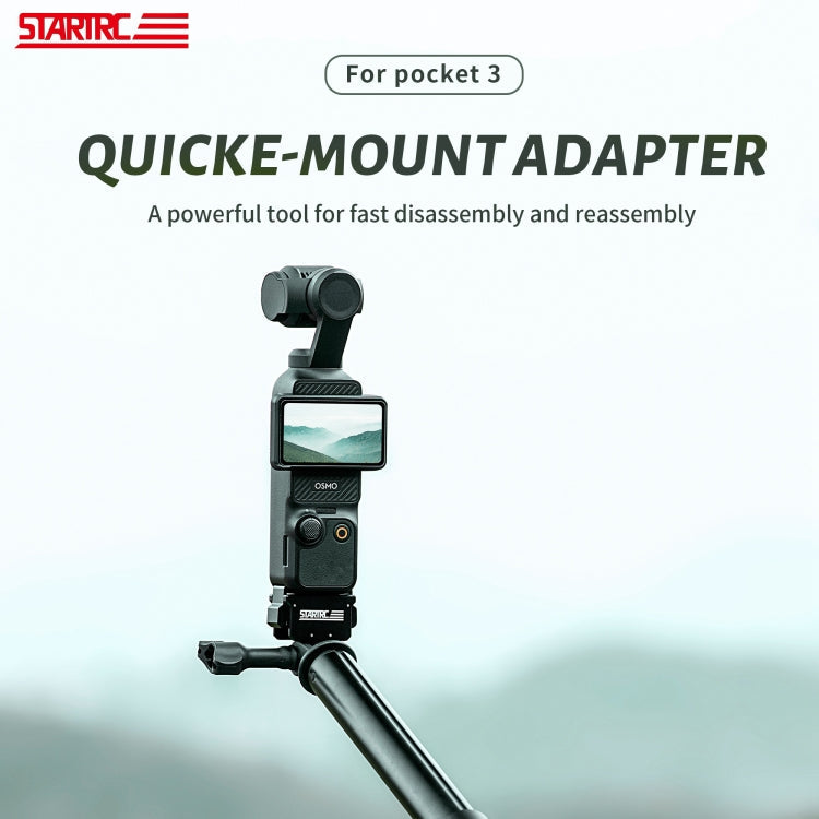 Pour le support d'extension d'adaptateur à montage rapide STARTRC DJI Pocket 3 (noir)