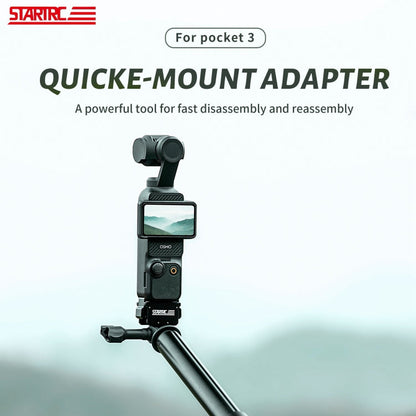 Pour le support d'extension d'adaptateur à montage rapide STARTRC DJI Pocket 3 (noir)