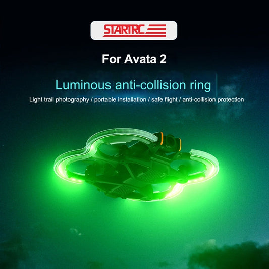 Pour DJI Avata 2 STARTRC Drone LED Garde de protection d'hélice Anneau anti-collision (Transparent)