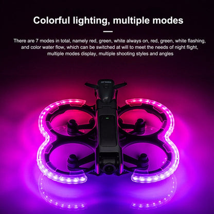 For DJI Avata 2 STARTRC Drone LED Propeller Protective Guard Anti-collision Ring (Transparent)