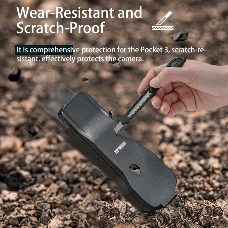 For DJI Osmo Pocket 3 STARTRC Storage Box Protective Case with Lanyard (Black)