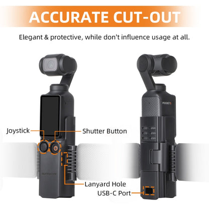 For DJI OSMO Pocket 4 / 3 Sunnylife ZJ756 Expanded Dual Phone Clamp Holder (Black)