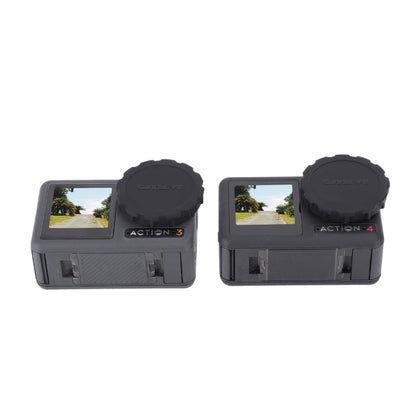 For DJI Osmo Action 5 Pro / 4 / 3 Sunnylife 2pcs Silicone Lens Cap (Black)