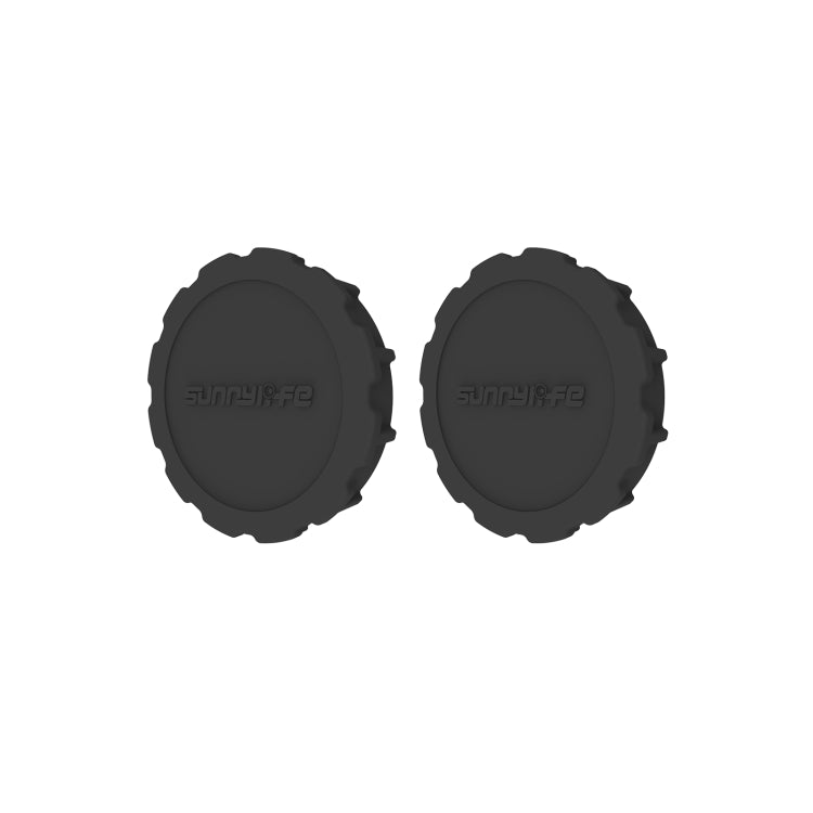 For DJI Osmo Action 5 Pro / 4 / 3 Sunnylife 2pcs Silicone Lens Cap (Black)