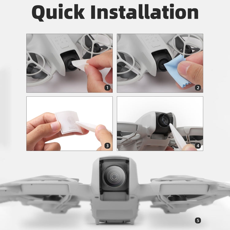Pour DJI Neo Sunnylife 2x Film protecteur d'objectif de drone en verre trempé (Transparent)