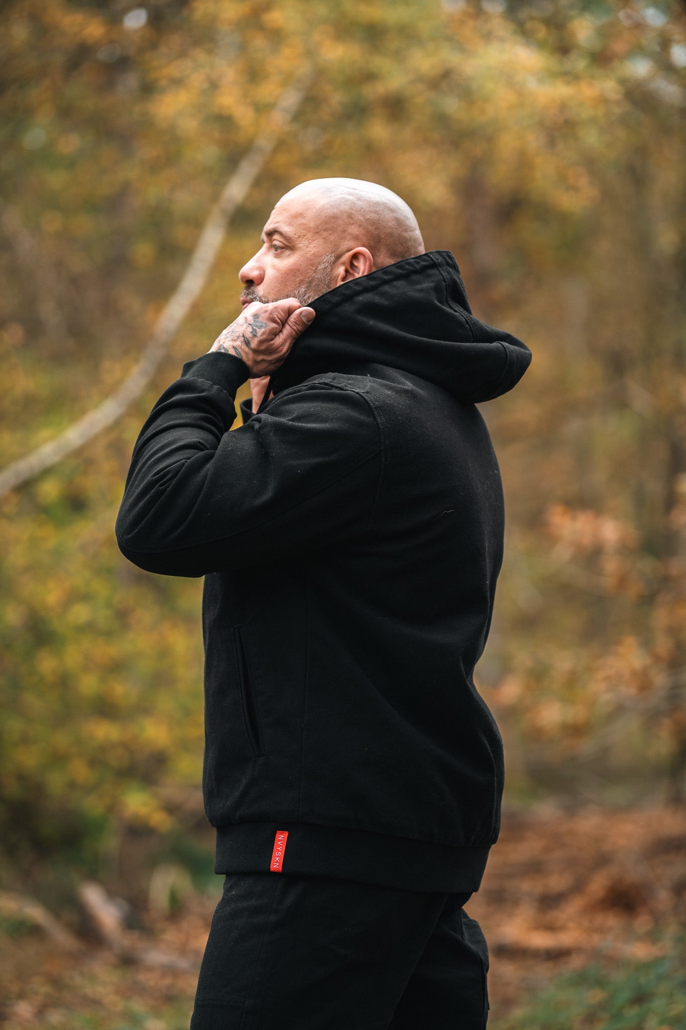 NVYSKN Mens Canvas Bomber Jacket