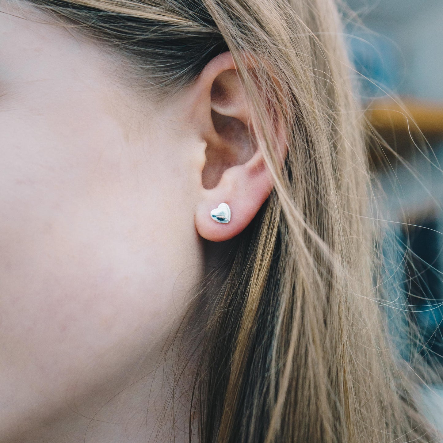 Sterling Silver Friendship Quote Heart Earrings