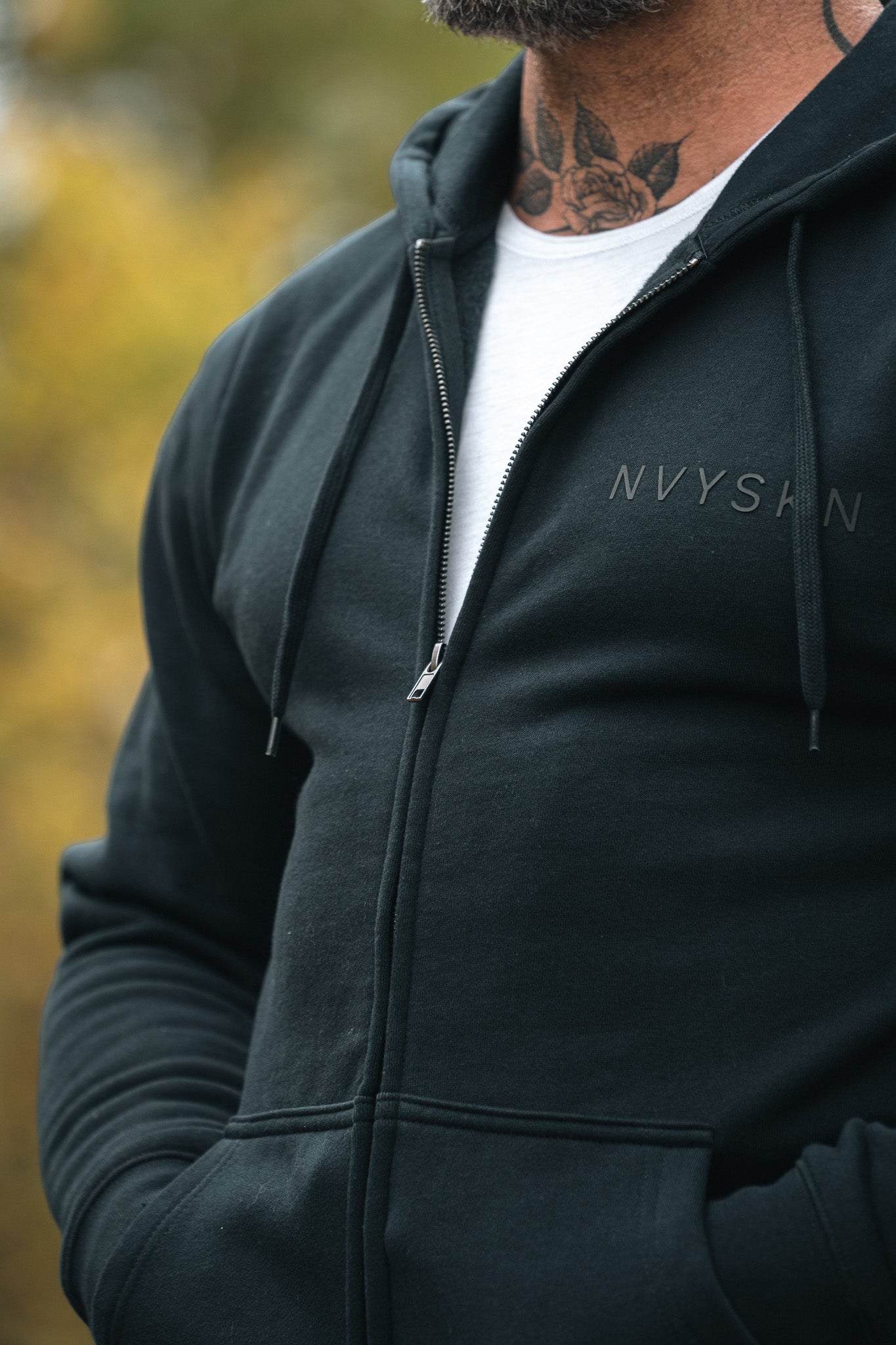 NVYSKN Mens Casual Zip Hoody