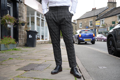 High Waist Pleated Men's Trousers