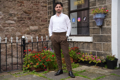 High Waist Pleated Men's Trousers