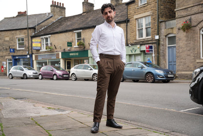 High Waist Pleated Men's Trousers