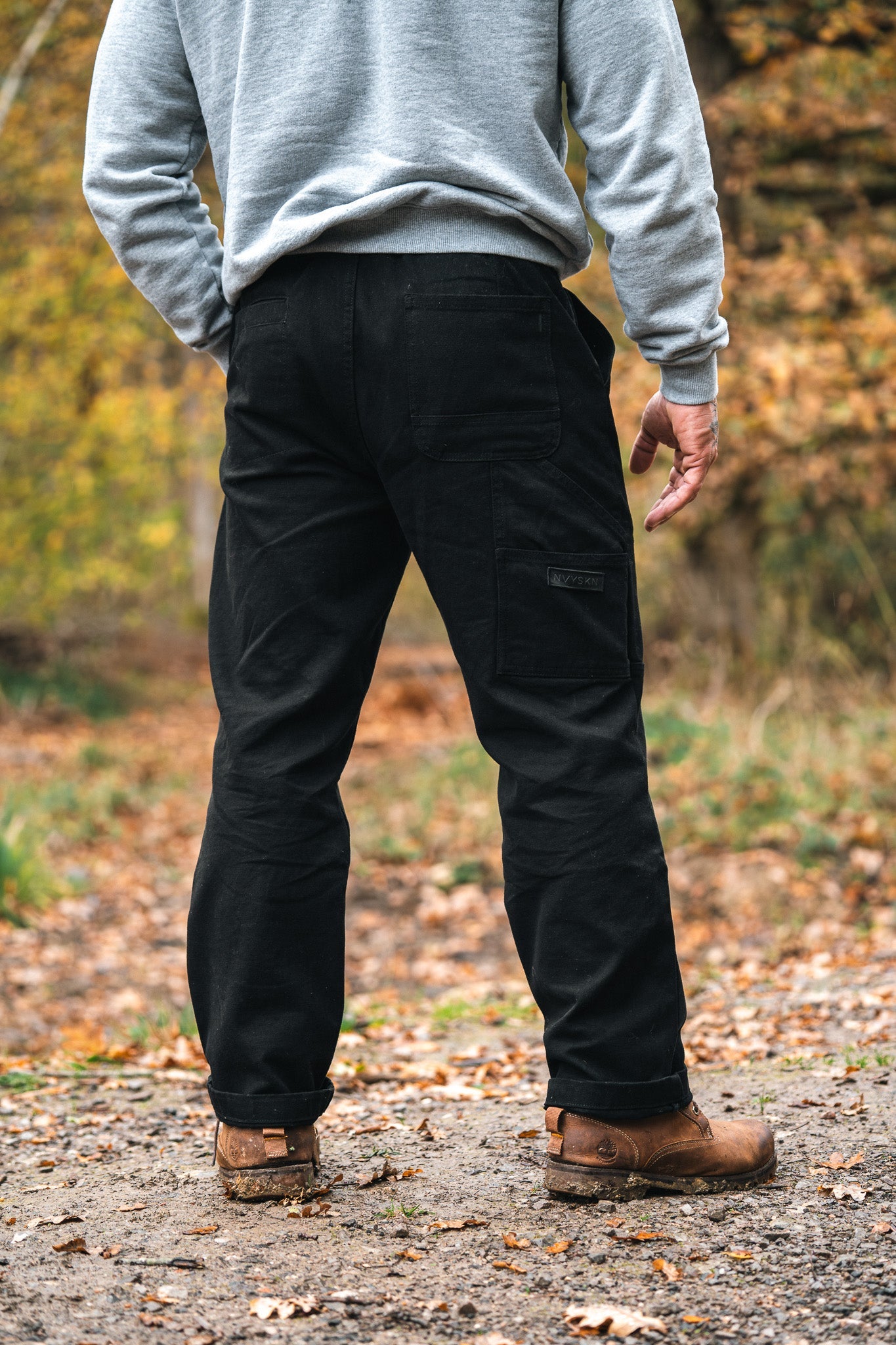 NVYSKN Mens Cotton Canvas Utility Trousers