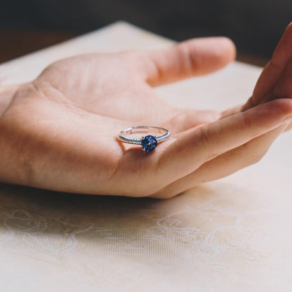 Light Purple Adjustable Crystal Ring Created with Zircondia® Crystals