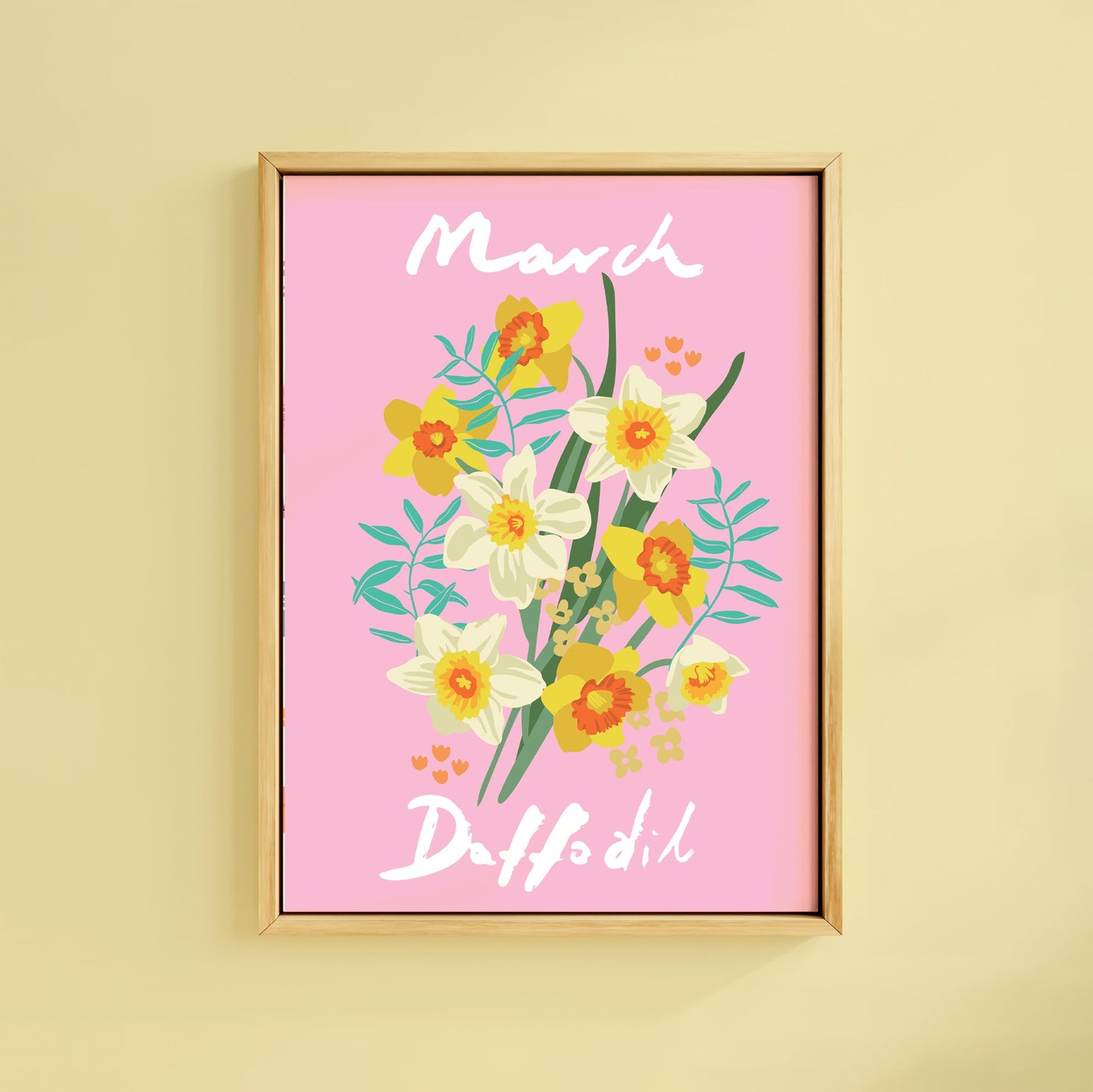 MARCH DAFFODIL BIRTH FLOWER PRINT