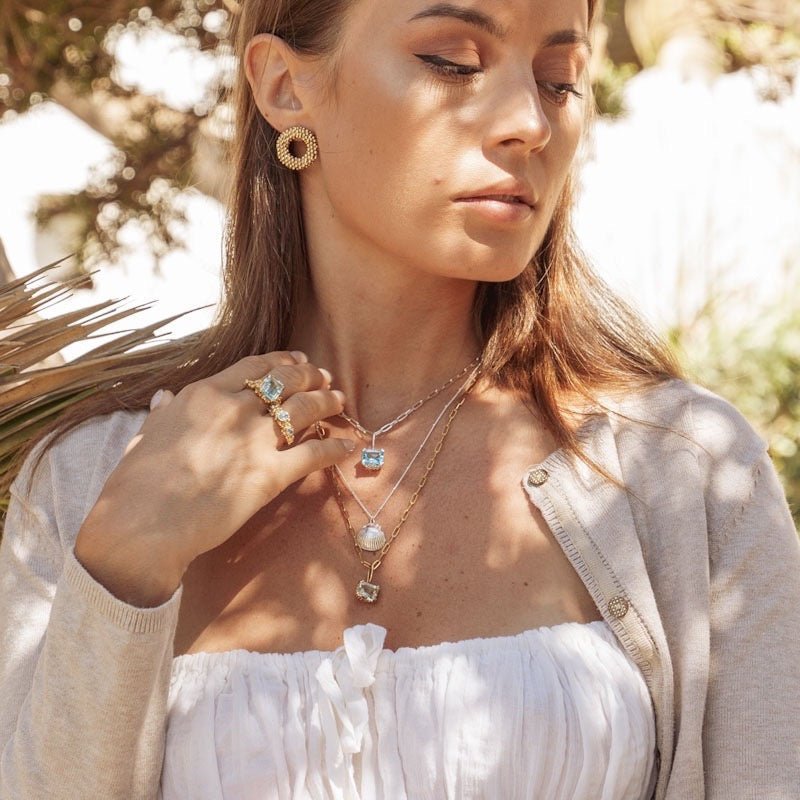Ocean-Inspired Silver Seashell Necklace