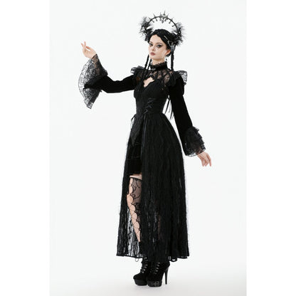 Dark in Love Erzebeth Gothic Bolero Shrug - Black Lace Victorian Bell Sleeve
