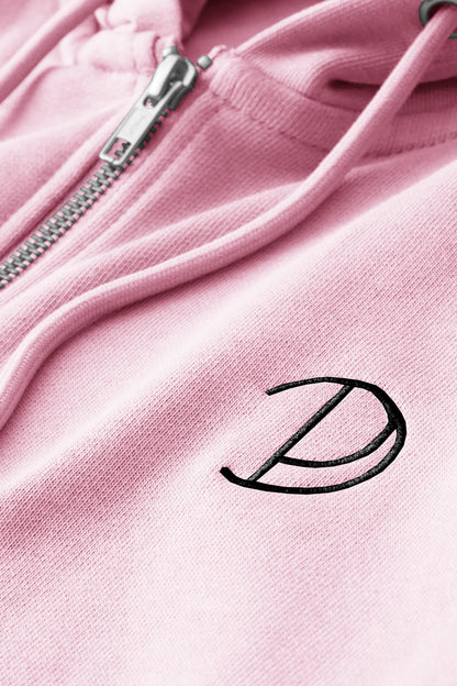 Embroidered P Zip-Up Hoodie