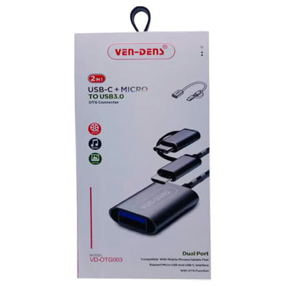 Dual Port OTG USB-C & Micro-USB Adapter – VD-OTG003