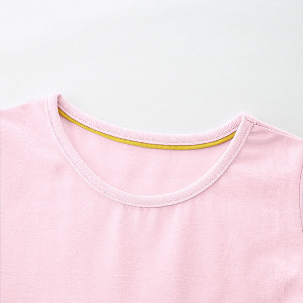 Cartoon printed short sleeved girls' dress
