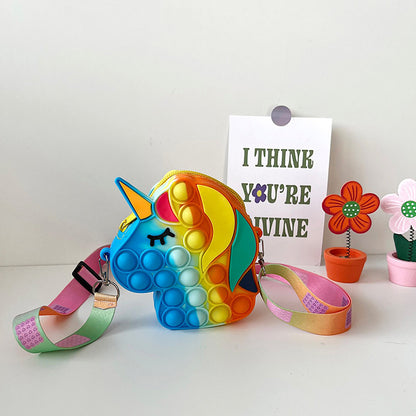 New Unicorn Bubble Silicone Bag