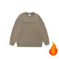 Men's  Oversized Long Sleeve Crew Neck Letter Embossed Sweatshirt