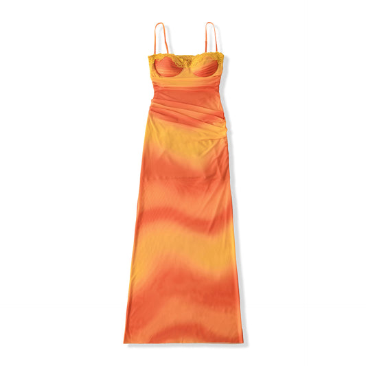 Printed gradient camisole dress