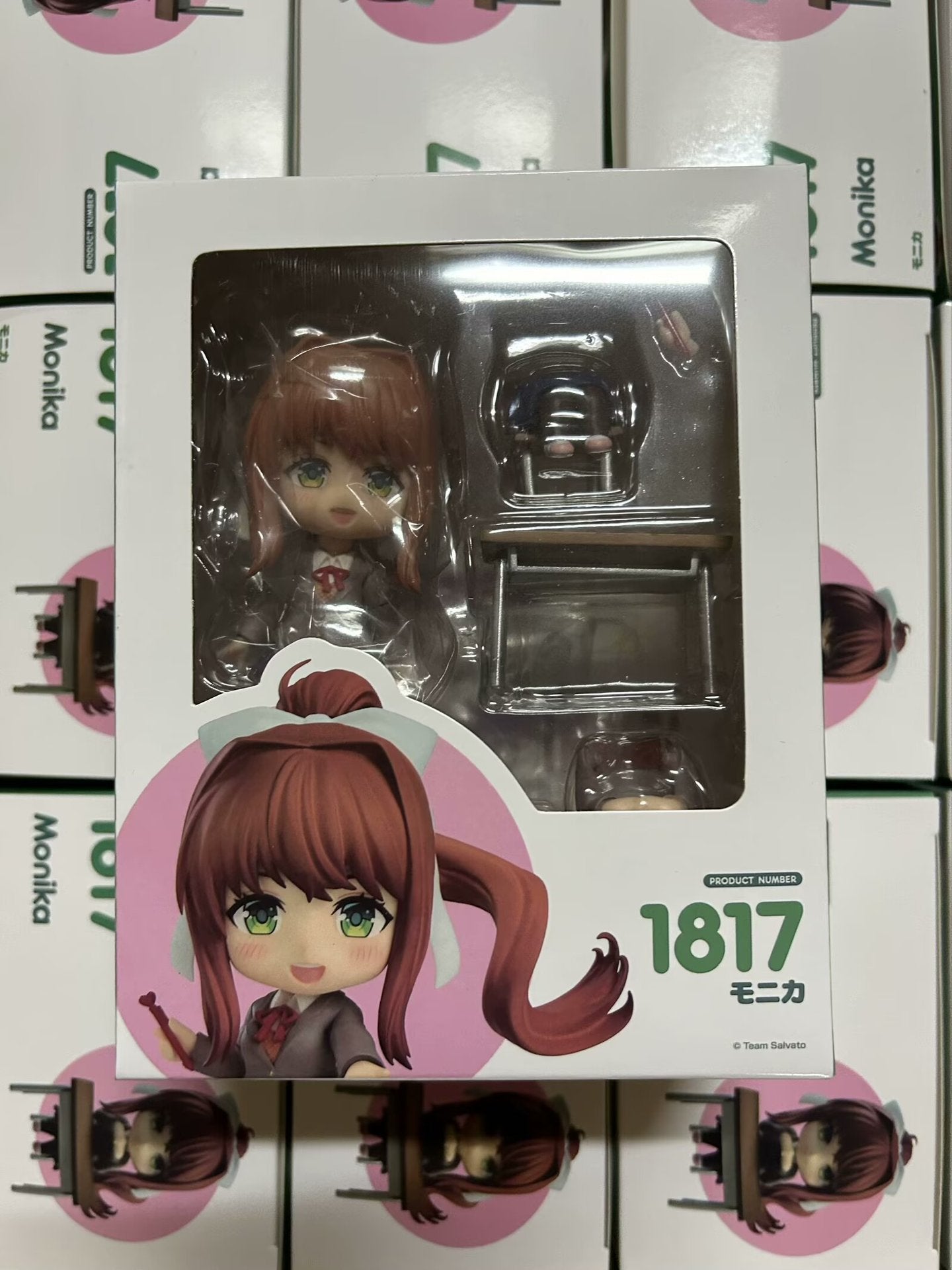 Q-version Clay Man Heartbeat Literary Department Monica Face Changing Mobile Anime Handmade Model Doll