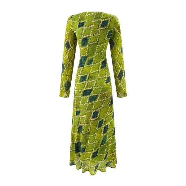 V-Neck Tie-Strap Maxi Dress