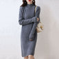 Women's Half Turtleneck Cashmere Knit Dress